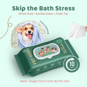 Toallitas Ecológicas para Mascotas, Hipoalergénicas y Biodegradables, para Limpiar Patas y Pelaje de Perros y Gatos - Product Image 2
