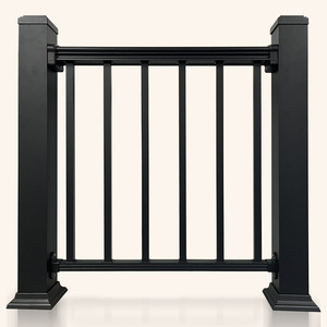 Sendar OEM miễn phí thiết kế nhà kim loại đục lỗ thép ống vuông nhôm sắt hiện đại cầu thang lan can bài viết hàng rào - Product Image 3