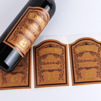 Etiqueta Adhesiva de Vinilo Impermeable con Textura, Impresión de Logotipo Personalizado de Alta Calidad, Relieve Dorado, para Bebidas Energéticas