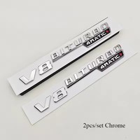 Ensemble de 2 emblèmes latéraux de garde-boue V8 BITURBO 4MATIC pour Mercedes Benz E63 C63 S63 GLE GLE W205 W204 W213 W212 Accessoires AMG