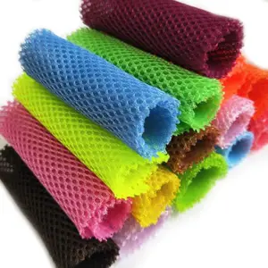 Factory cheap price polyester spandex 3D scuba net sandwich air mesh fabric for seat shoes hats