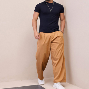 Pantalons formels décontractés personnalisés pour hommes Pantalons coréens plissés pour hommes Pantalons décontractés <span class=keywords><strong>kaki</strong></span> pour hommes - Product Image 3