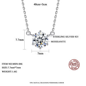 <span class=keywords><strong>2026</strong></span> CZCITY 珠宝女士莫桑石吊坠精致冰晶女士项链设计师夏季闪亮时尚项链 - Product Image 2