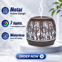 Humidificateur d'air-eau personnalisé de machine de parfum en métal de forêt de cerfs d'Oem/d'Odm 500ml diffuseur d'huiles essentielles de ménage