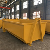 Conteneur à déchets en acier robuste XINTUO avec crochet de levage pour le recyclage des déchets métalliques industriels, haute sécurité, capacité de 800 kg, Shandong