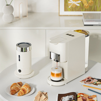 Cafetera eléctrica real, aparato, fabricante de cápsulas, máquina coofee, máquina casera