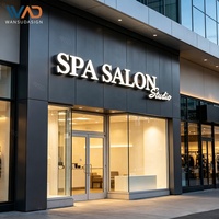 Lettre lumineuse acrylique 3D personnalisée panneau avec logo LED pour la décoration des entreprises de salon de spa