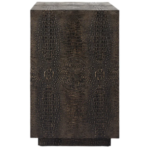 Mesita de noche Pierce de diseño moderno con imitación de cuerno y tapa de madera, mesita de noche duradera de alta calidad - Product Image 4