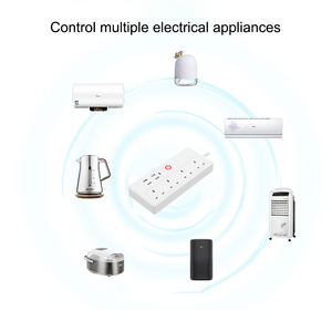 Tuya WiFi Smart Power Strip Protector contra sobretensiones Alexa <span class=keywords><strong>Google</strong></span> Home 4 enchufes eléctricos USB enchufes enchufe de extensión del Reino Unido 13A nominal - Product Image 6