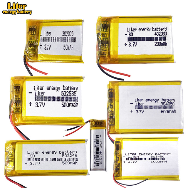 Custom Battery 3.7V 7.4v 6v Lipo 400mah 650mah 2000mah 6000mah 8000mah Rechargeable Lithium Polymer Battery Battery Factory