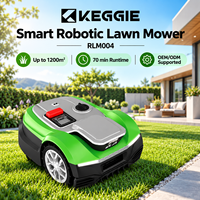 Tondeuse robot KEGGIE CE RoHS avec caméra, 1200m², 4.0Ah, largeur de coupe 22cm, hauteur de coupe 25-60mm, 8 niveaux de réglage, cartographie WiFi, IPX5, 60dB