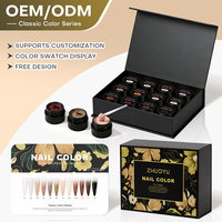 Boîtes d'emballage personnalisées 48 couleurs style français DIY Gel de modelage haute pigmentation effet dégradé végétalien écologique non toxique pour ongles