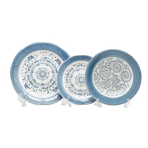 wholesale new 18pcs ceramic tableware plates stoneware dinnerware sets OEM porcelain dinner sets