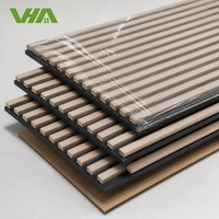 Panneaux muraux acoustiques en bois à lattes modernes, directement de l'usine, 7 couleurs, matériaux insonorisants écologiques pour l'extérieur