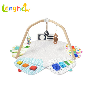 <span class=keywords><strong>Gimnasio</strong></span> <span class=keywords><strong>de</strong></span> Madera <span class=keywords><strong>para</strong></span> Bebés con Tapete <span class=keywords><strong>de</strong></span> Juego y Juguetes Colgantes <span class=keywords><strong>para</strong></span> 0-12 Meses, Forma Geométrica - Product Image 1
