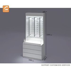 Tùy chỉnh nhiều lớp cửa hàng quang học hiển thị đứng <span class=keywords><strong>LED</strong></span> gỗ ánh sáng kính Hiển thị nội các cửa hàng đồ nội thất cho cửa hàng quang học - Product Image 4