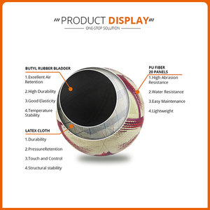 Ballon de football de plein air tendance durable Nouveau design Taille officielle 5 PU PVC <span class=keywords><strong>Futsal</strong></span> pour enfants et adultes Cousu à la machine - Product Image 2