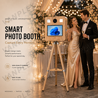 Cabina de Fotos con Cámara, Pantalla Táctil, Luz LED, Trípode y Estuche de Transporte para Alquiler en Eventos