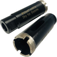 Broca de diamante JDK JDK-36 de 1-3/8 pulgadas con rosca M14, soldada al vacío, para granito, porcelana, mármol, azulejos y cerámica, uso en seco