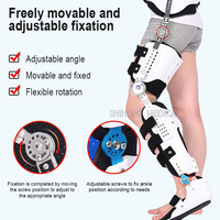 Attelle de soutien orthopédique réglable pour membre inférieur, fixation de la hanche, du genou, de la cheville et du pied, pour fracture de la jambe
