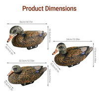 Canards factices en EVA injecté, couleurs personnalisées, disponibles avec canard électrique nageur OEM/ODM