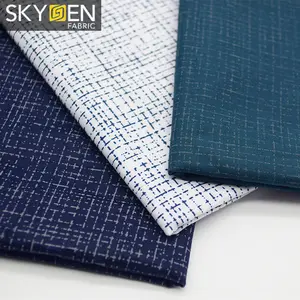 Skygen fast fashion twill silky woven men's shirt fabric printed cheap fabric from china imported fabric