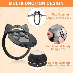 Nuovo lembo magnetico Anti funzione zanzara Mutil forma zampa finestra piccoli animali domestici porta gatti - Product Image 3