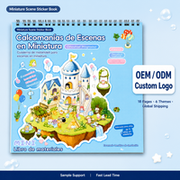 Calcomanías Decorativas Reutilizables para Collage, Adhesivos Transparentes Desmontables con Escenas de Dibujos Animados para Diseño Creativo de Escenas
