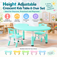 Table et chaise d'éveil pour enfants réglables, durables, confortables, ignifuges et écologiques en plastique pour la maternelle et l'étude des bébés