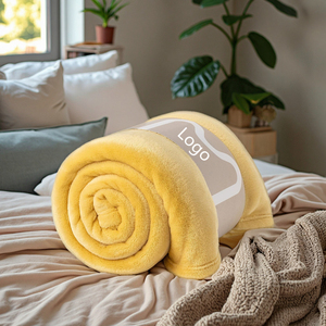 Lit chaud doux et confortable personnalisé couverture de flanelle en peluche pour voyage de camping - Product Image 1