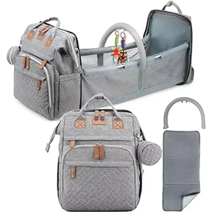 Free Sample Custom High Quality Multifunction Vegan Faux PU Leather Mummy Mommy Diaper <b>Bag</b> Backpack Nappy <b>Changing</b> <b>Bag</b> - Product Image 5