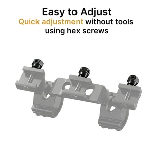 Support de lunette BANGBANG, support de lunette cantilever avec hauteur centrale de 1,25 po, tube de 30 mm avec écrou hexagonal portable pour l'extérieur - Product Image 3