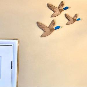 Canards volants des années 1950 Art mural en <span class=keywords><strong>bois</strong></span> nostalgique Cadeau de pays unique 3 tailles Décor de canard en <span class=keywords><strong>bois</strong></span> Canards volants Plaques murales suspendues - Product Image 5
