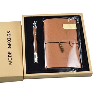 Bolígrafo De cuero Pu A5 clásico, conjunto de regalo para <span class=keywords><strong>negocios</strong></span>, oferta, productos, regalos de vuelta, 2023 - Product Image 1