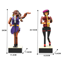 Set de Bloques de Construcción de Personajes Musicales de Jazz, 8 Estilos, Modelo de Personaje Musical, Decoración Artística de Escritorio, Regalo Coleccionable para Amantes de la Música