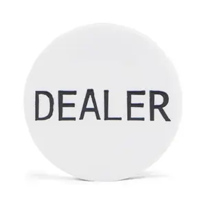 Dealer Custom Acrylic Poker Dealer Button For Casino Poker White Acrylic Poker Game Dealer Button