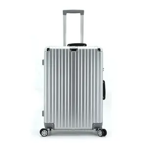 新设计商务旅行行李箱带轮子硬面手推车行李箱TSA锁ABS铝制行李箱套装