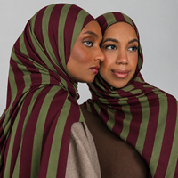 Fabrication sur mesure de hijabs avec imprimé à pois, style ombré, hijabs en modal pour femmes musulmanes, hijab rose à pois