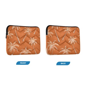 Wholesales Custom Orange Tropical Print <b>Computer</b> Messenger Laptop Accessories Grid Protective Case Laptop Sleeve - Product Image 2