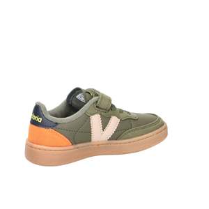 Sneakers per Bambini Victoria Verde Oliva e Arancione con Chiusura in Velcro, Scarpe Casual - Product Image 4