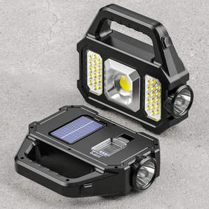 Linterna LED Multifuncional de Alta Potencia, Recargable Solar, Impermeable, para Emergencias y Trabajo al Aire Libre - Product Image 3
