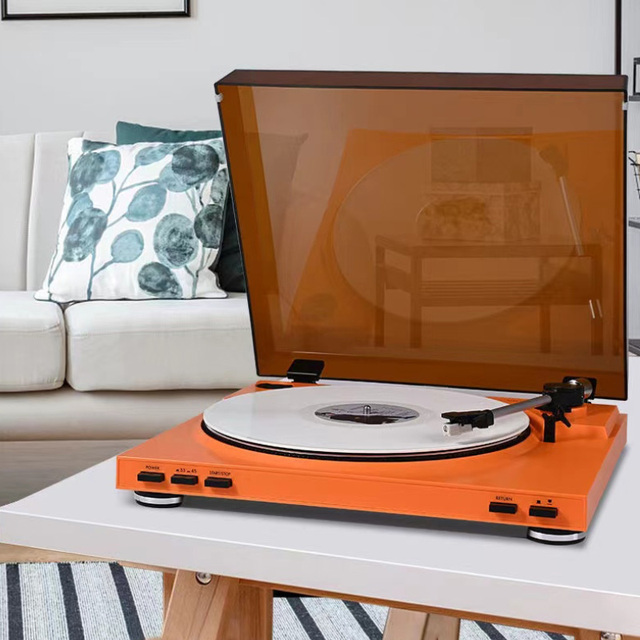 High Quality Phonograph Audiophile BT USB Recording Turntable Lp Vinyl Record Turntable Player