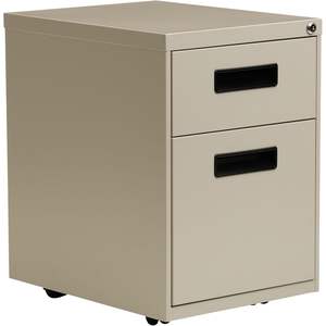 Meuble de classement à deux tiroirs en métal Alera, 14 7/8 largeur x 19 1/8 profondeur x 21 3/4 hauteur, couleur putty, réglable et mobile, pour bureau et atelier, en plastique et acier - Product Image 3