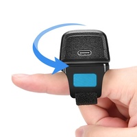 Escáner de Código de Barras Portátil con Anillo para Dedo USB JR Z01, Sensor CMOS, 350 Escaneos/Segundo, Compatible con Códigos GS1 2D, QR, Códigos de Barras Lineales, Códigos ZIP, EAN/UPC, Garantía de 2 Años