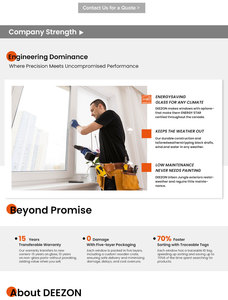 Portes coulissantes de patio à rupture de pont thermique Deezon, portes coulissantes extérieures en aluminium, portes coulissantes en verre en aluminium - Product Image 6