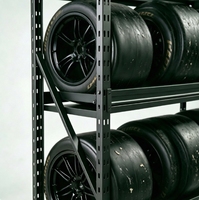 Étagère métallique réglable pour le rangement des pneus, présentoir de roues, organisateur de pneus de course pour garage, atelier, atelier de réparation automobile, magasin de modèles de voitures