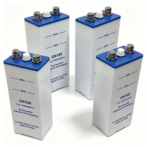 Batterie rechargeable alcaline nickel-cadmium (NiCD) à faible décharge 1,2 V 100 Ah GN100 KPL100 KL100P IEC60623 pour alimentation de secours - Product Image 1