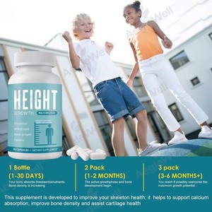 Capsules de croissance en hauteur Aeglewell en marque propre, complément de vitamine <span class=keywords><strong>D3</strong></span>, <span class=keywords><strong>calcium</strong></span> et zinc - Product Image 4