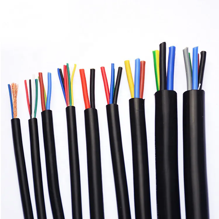 Cable de cobre flexible personalizable, 14, 18, 20, 22 y 24 AWG, 2, 4, 6, 8 núcleos, cobre estañado, Silicona