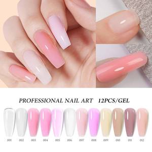 12 Color Quick <b>Extension</b> UV LED Gel <b>Nail</b> Polish 15ml Sequin Glitter Liquid Phototherapy Glue Set Professional <b>Nail</b> Art Design - Product Image 5